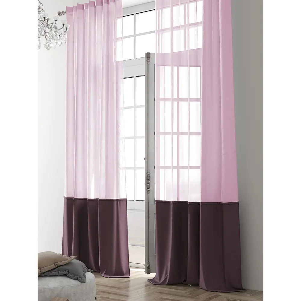 Фото 2 Тюль на ленте At Home Клоэ вуаль 150x280 см цвет фиолетовый AA207083 Фото 2 Тюль на ленте At Home Клоэ вуаль 150x280 см цвет фиолетовый AA207083