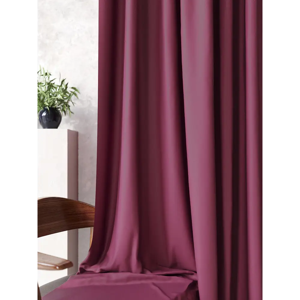Фото 6 Комплект штор на ленте At Home Блэки блэкаут 150x270 см цвет фиолетовый AA213043-270 Фото 6 Комплект штор на ленте At Home Блэки блэкаут 150x270 см цвет фиолетовый AA213043-270