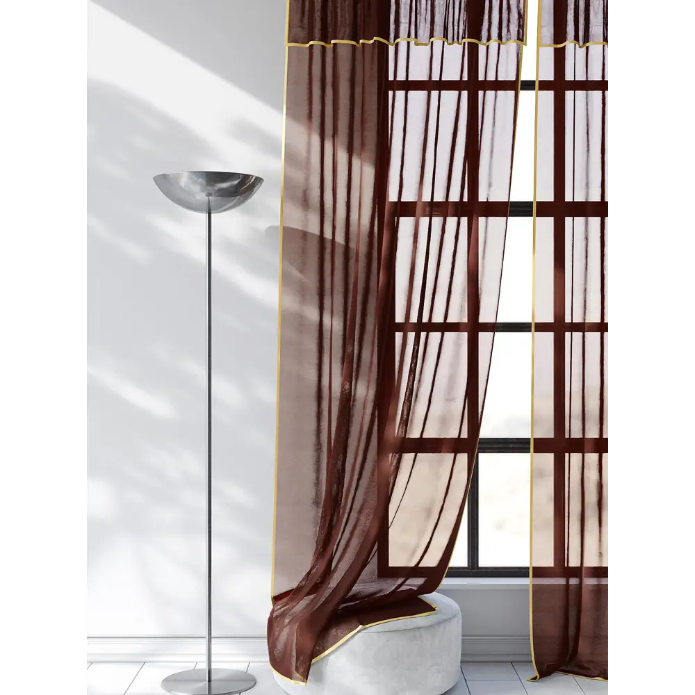 Фото 3 Тюль на ленте At Home Джулионс вуаль 200x250 см цвет коричневый AA207198 Фото 3 Тюль на ленте At Home Джулионс вуаль 200x250 см цвет коричневый AA207198