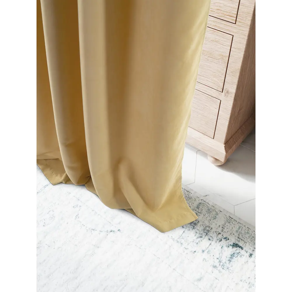 Фото 7 Штора на люверсах At Home Анби сатин 140x230 см цвет золотой AA108005 Фото 7 Штора на люверсах At Home Анби сатин 140x230 см цвет золотой AA108005