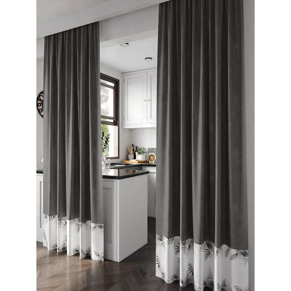 Фото Комплект штор на ленте Helga Миринкерс канвас 150x250 см цвет белый/серый/коричневый/черный HH540062 Фото Комплект штор на ленте Helga Миринкерс канвас 150x250 см цвет белый/серый/коричневый/черный HH540062