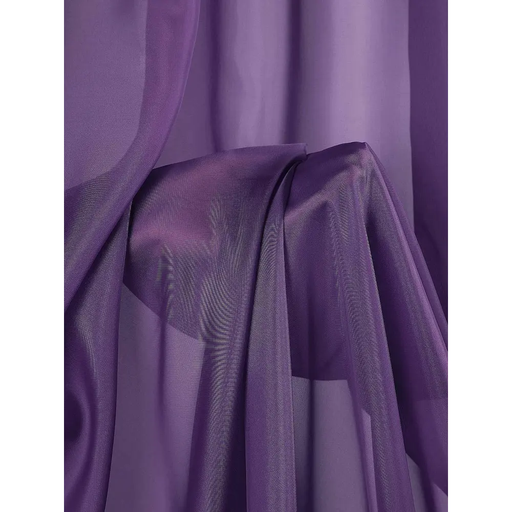 Фото 7 Тюль на ленте Helga Трюид вуаль 200x260 см цвет фиолетовый HH123590