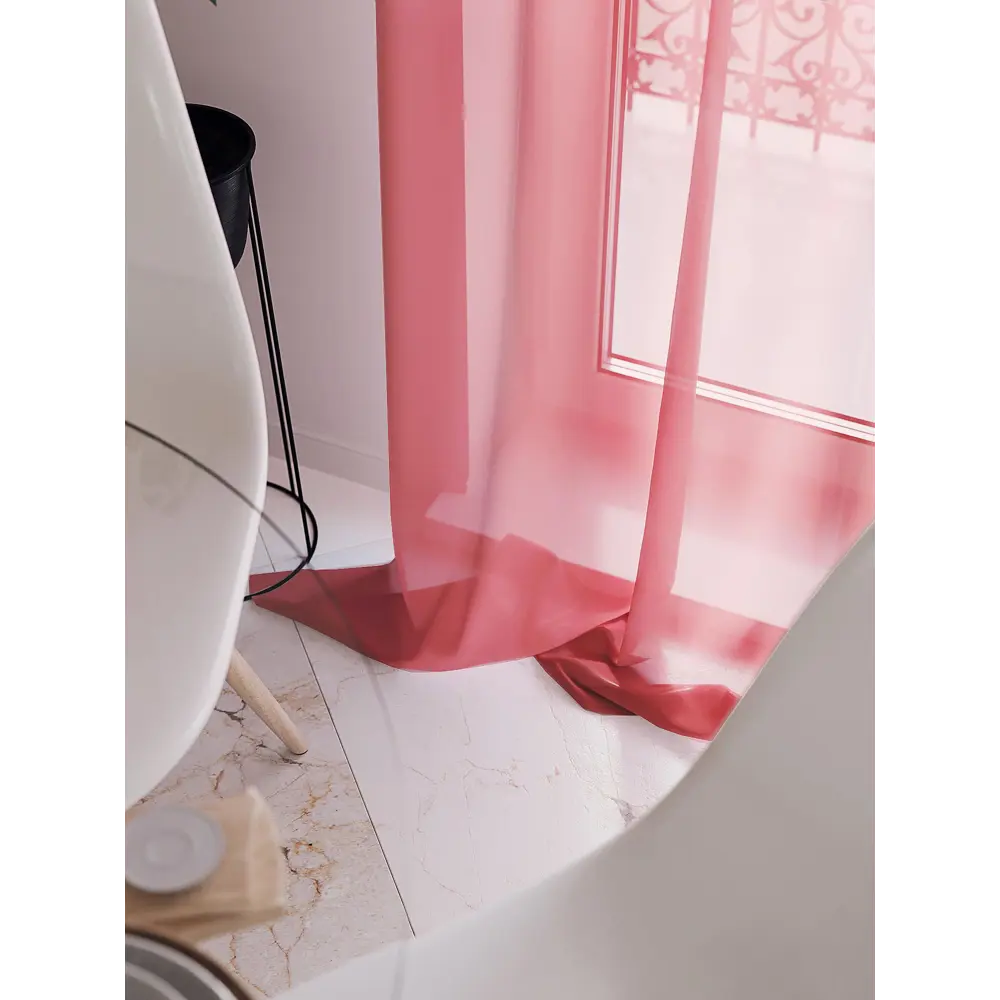 Фото 8 Тюль на ленте Helga Миоранд вуаль 600x250 см цвет красный HH125081