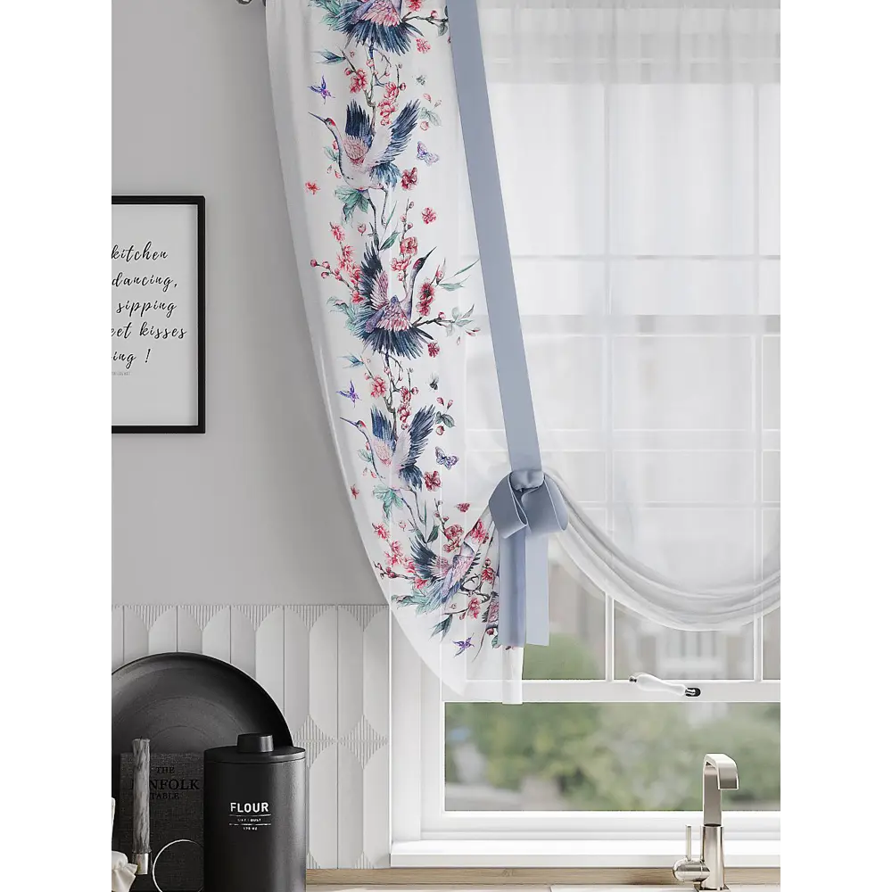 Фото 3 Тюль на ленте Helga Лормитас вуаль 150x150 см цвет белый HH518008 Фото 3 Тюль на ленте Helga Лормитас вуаль 150x150 см цвет белый HH518008