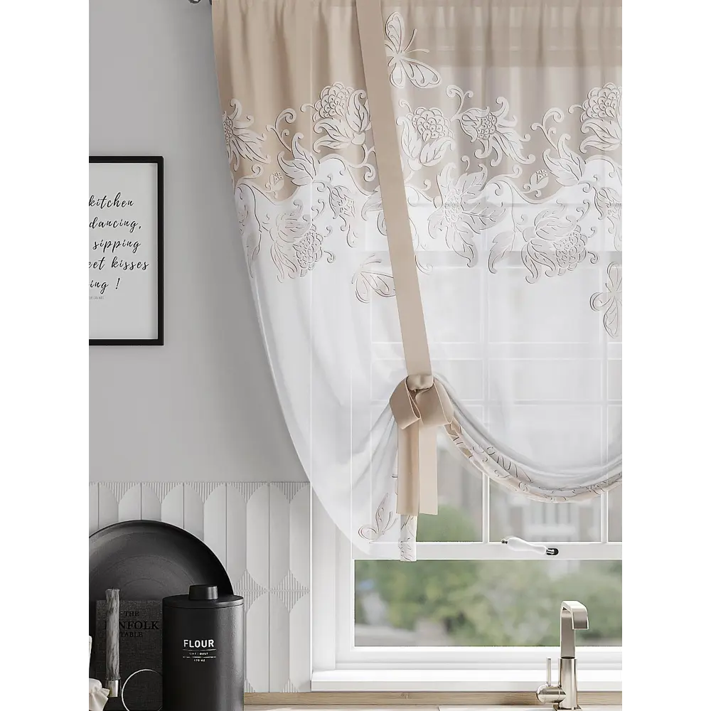 Фото 3 Тюль на ленте Helga Ронетис вуаль 150x150 см цвет белый HH518097 Фото 3 Тюль на ленте Helga Ронетис вуаль 150x150 см цвет белый HH518097