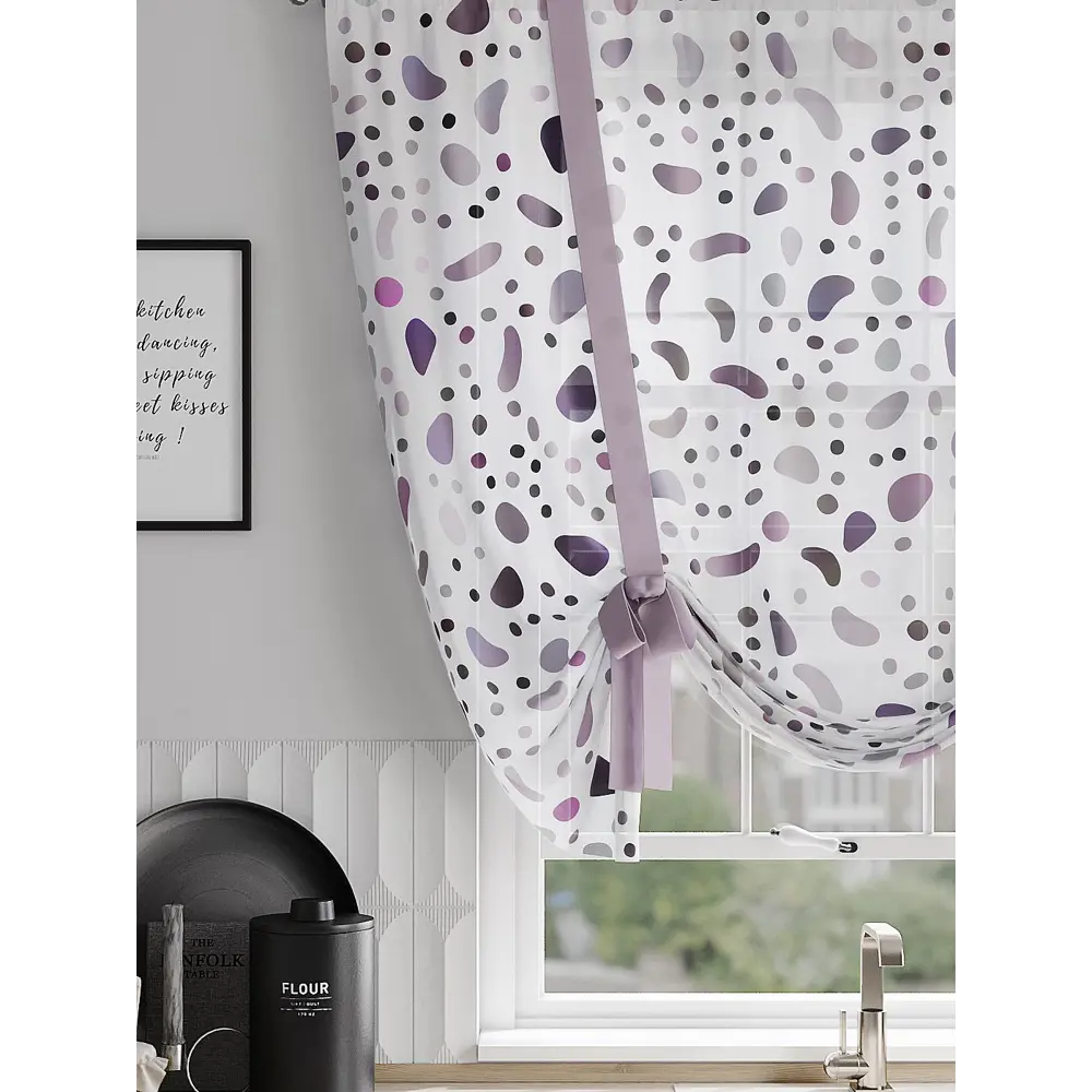 Фото 3 Тюль на ленте Helga Шинкерс вуаль 150x150 см цвет белый HH518102 Фото 3 Тюль на ленте Helga Шинкерс вуаль 150x150 см цвет белый HH518102