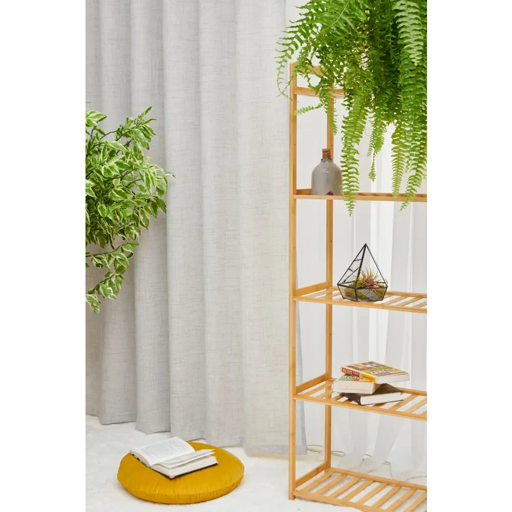 Фото Штора на ленте Legrand рогожка 180x260 см цвет лен 58128658