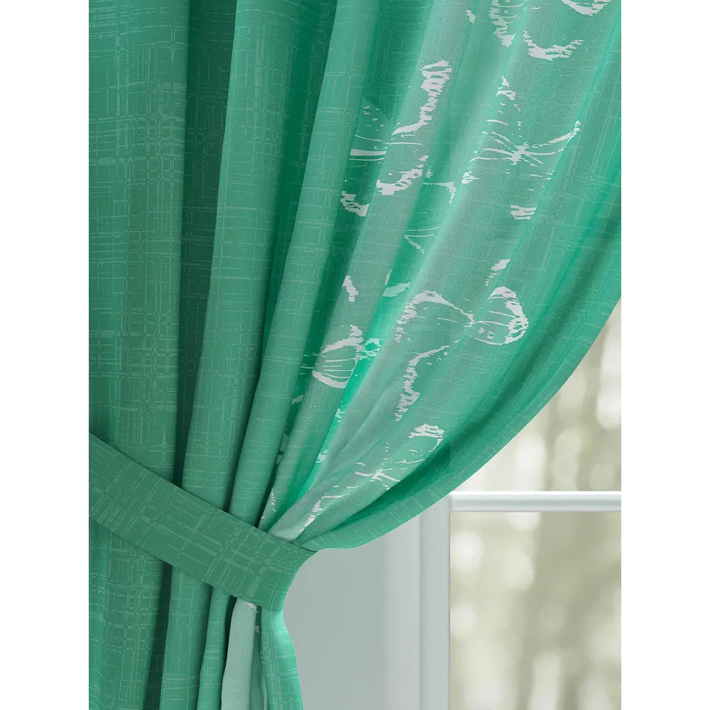 Фото 3 Комплект штор на ленте Helga Гонрел габардин 150x250 см цвет белый HH948151