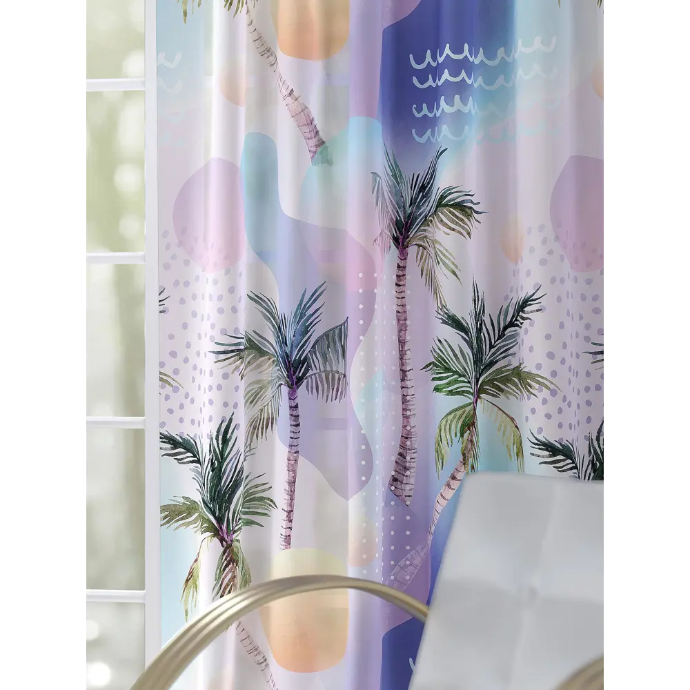 Фото 2 Комплект штор на ленте Helga Некронс габардин 150x250 см цвет зеленый HH948209