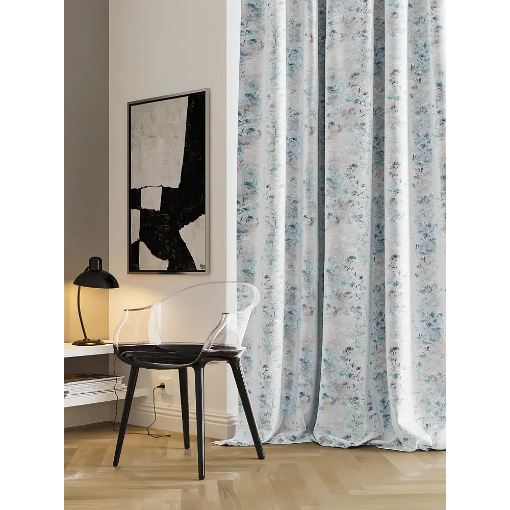 Фото Штора на ленте Helga Пранвис репс 150x280 см цвет синий HH968067