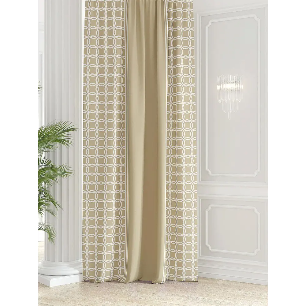 Фото Штора на ленте Helga Айлорс блэкаут 150x280 см цвет бежевый HH965329