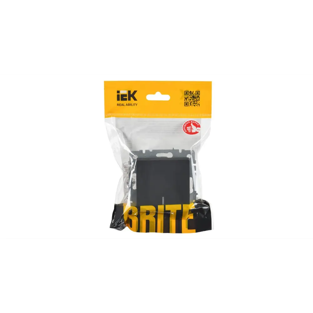 Фото 2 Выключатель проходной встраиваемый Iek Brite BR-V12-1-10-K53 1 клавиша с подсветкой цвет графит Фото 2 Выключатель проходной встраиваемый Iek Brite BR-V12-1-10-K53 1 клавиша с подсветкой цвет графит