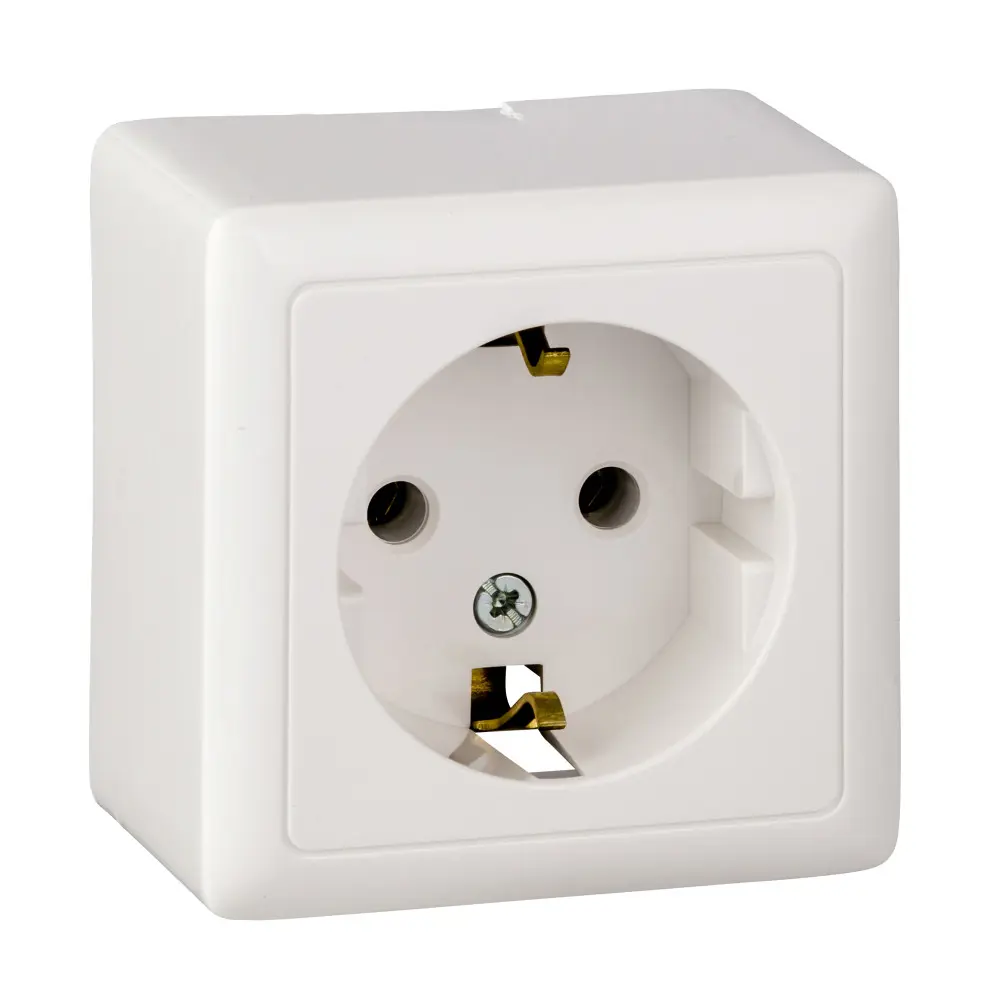 Фото Розетка накладная Systeme electric Хит RA16-133-B с заземлением цвет белый Фото Розетка накладная Systeme electric Хит RA16-133-B с заземлением цвет белый
