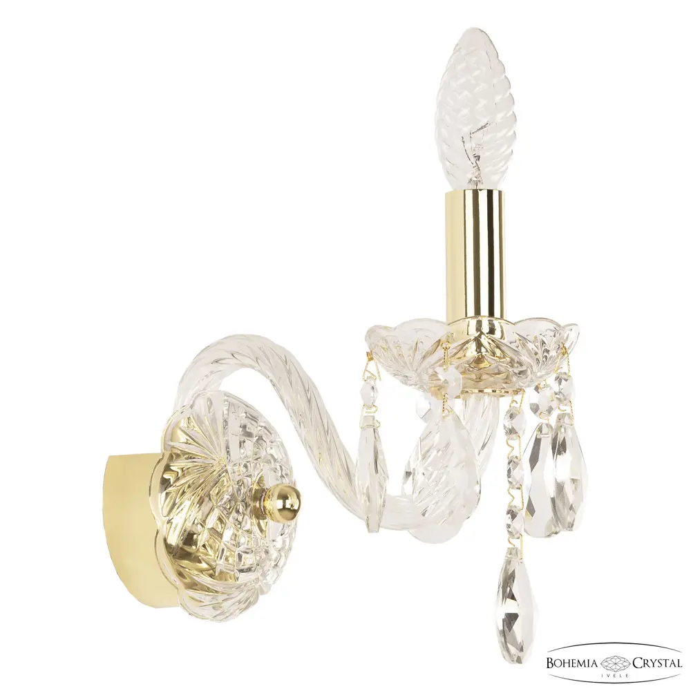 Фото Настенный светильник Bohemia ivele crystal 21116 цвет золото Фото Настенный светильник Bohemia ivele crystal 21116 цвет золото