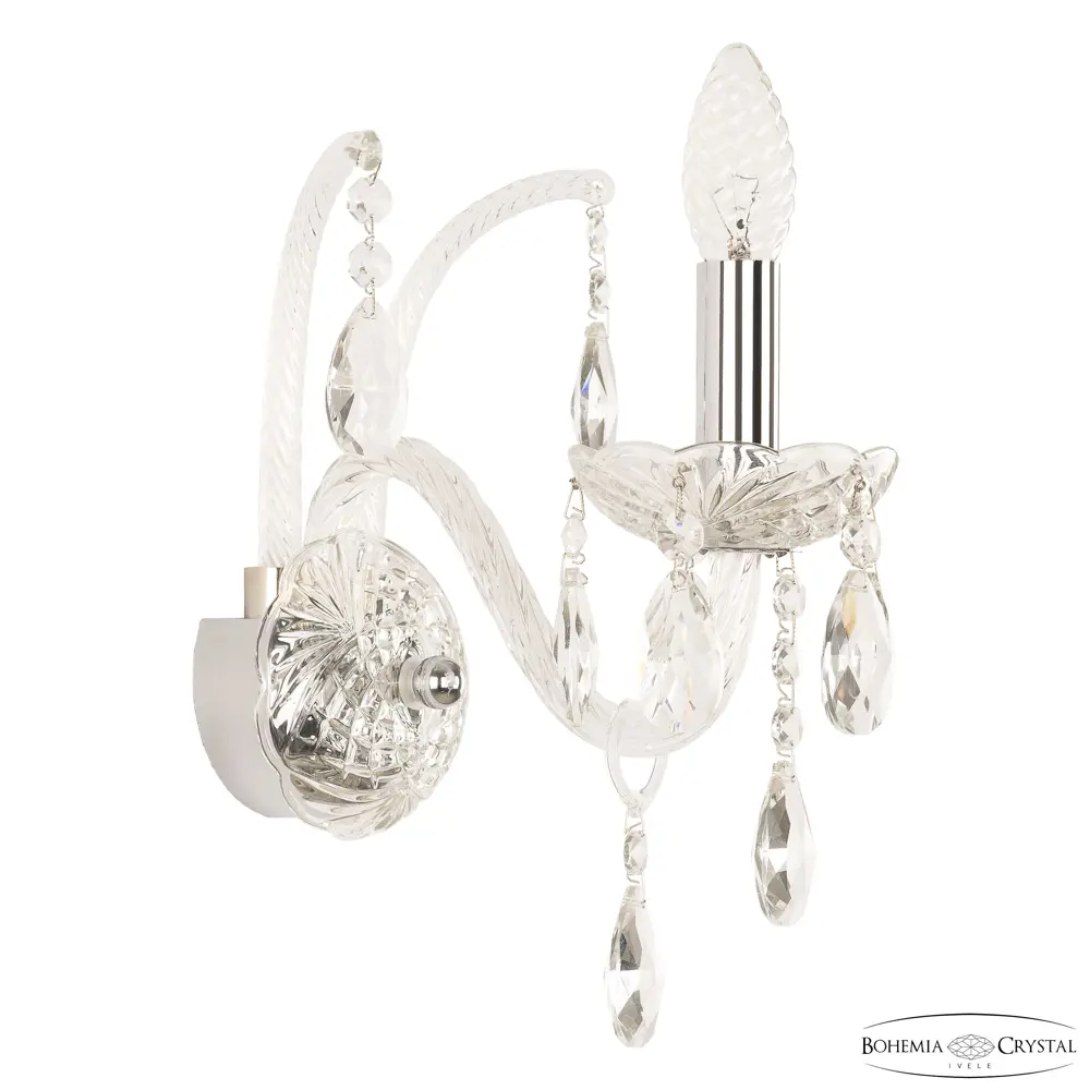 Фото Настенный светильник Bohemia ivele crystal 70791 цвет никель Фото Настенный светильник Bohemia ivele crystal 70791 цвет никель