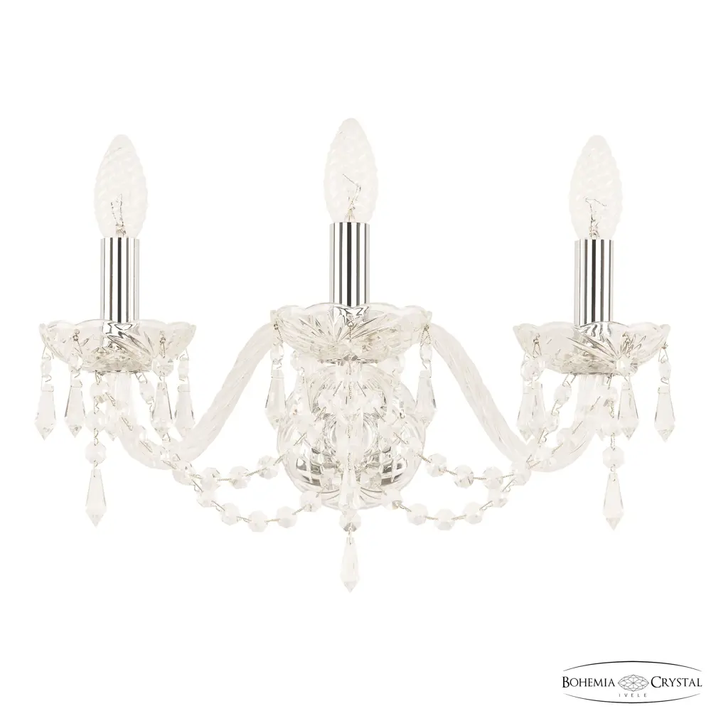 Фото Настенный светильник Bohemia ivele crystal 75138 цвет никель Фото Настенный светильник Bohemia ivele crystal 75138 цвет никель