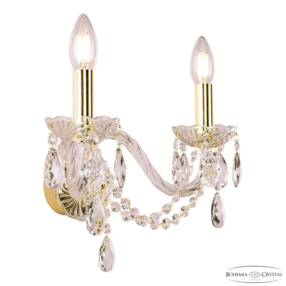 Фото 2 Настенный светильник Bohemia ivele crystal 83919 цвет золото Фото 2 Настенный светильник Bohemia ivele crystal 83919 цвет золото