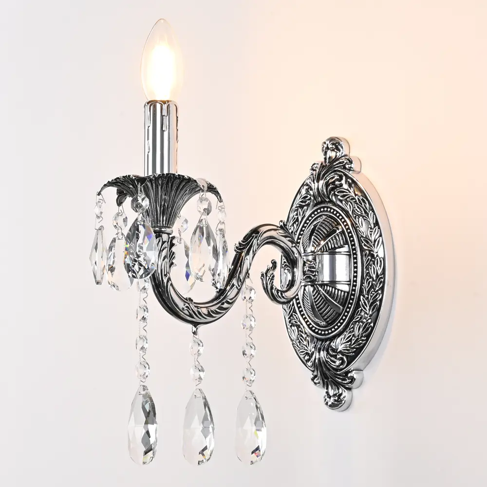 Фото 3 Настенный светильник Bohemia ivele crystal 382109 цвет хром Фото 3 Настенный светильник Bohemia ivele crystal 382109 цвет хром