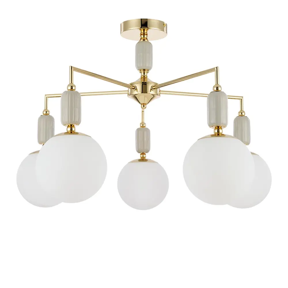 Фото 3 Люстра потолочная Lumion Vivien 6580/5c 5 ламп 10 м² цвет золото Фото 3 Люстра потолочная Lumion Vivien 6580/5c 5 ламп 10 м² цвет золото