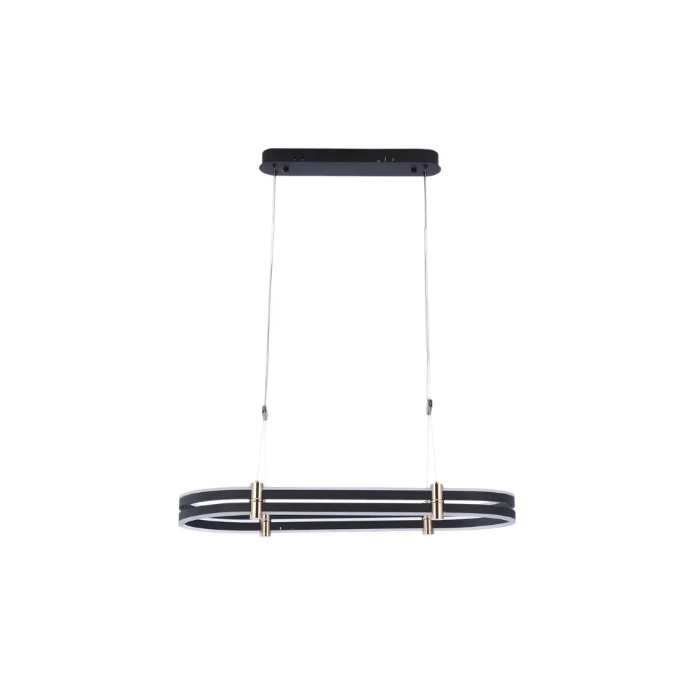 Фото 2 Светильник подвесной светодиодный Zortes Duble-r с пультом управления 46 м² теплый белый (желтый), нейтральный белый свет цвет белый, золото, антрацит