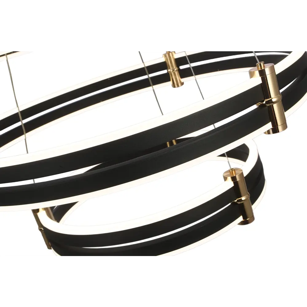 Фото 3 Светильник подвесной светодиодный Zortes Duble-r с пультом управления 11 м² теплый белый (желтый) нейтральный белый свет цвет белый золото антрацит