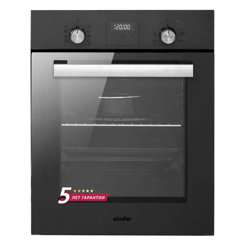 Фото Электрический встраиваемый духовой шкаф Simfer B4EG59070 45х59.5х56 см цвет серый Фото Электрический встраиваемый духовой шкаф Simfer B4EG59070 45х59.5х56 см цвет серый
