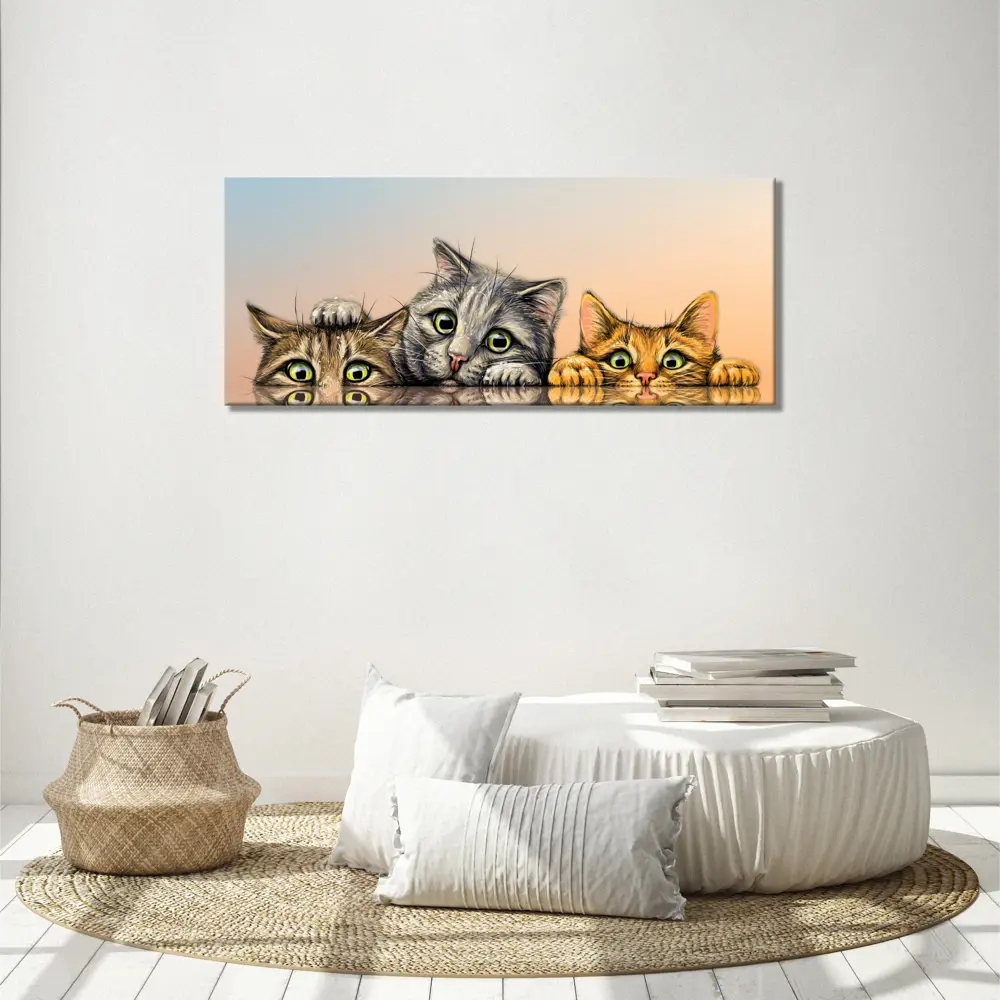 Фото 2 Картина без рамки Postermarket Коты 45x115 см Фото 2 Картина без рамки Postermarket Коты 45x115 см