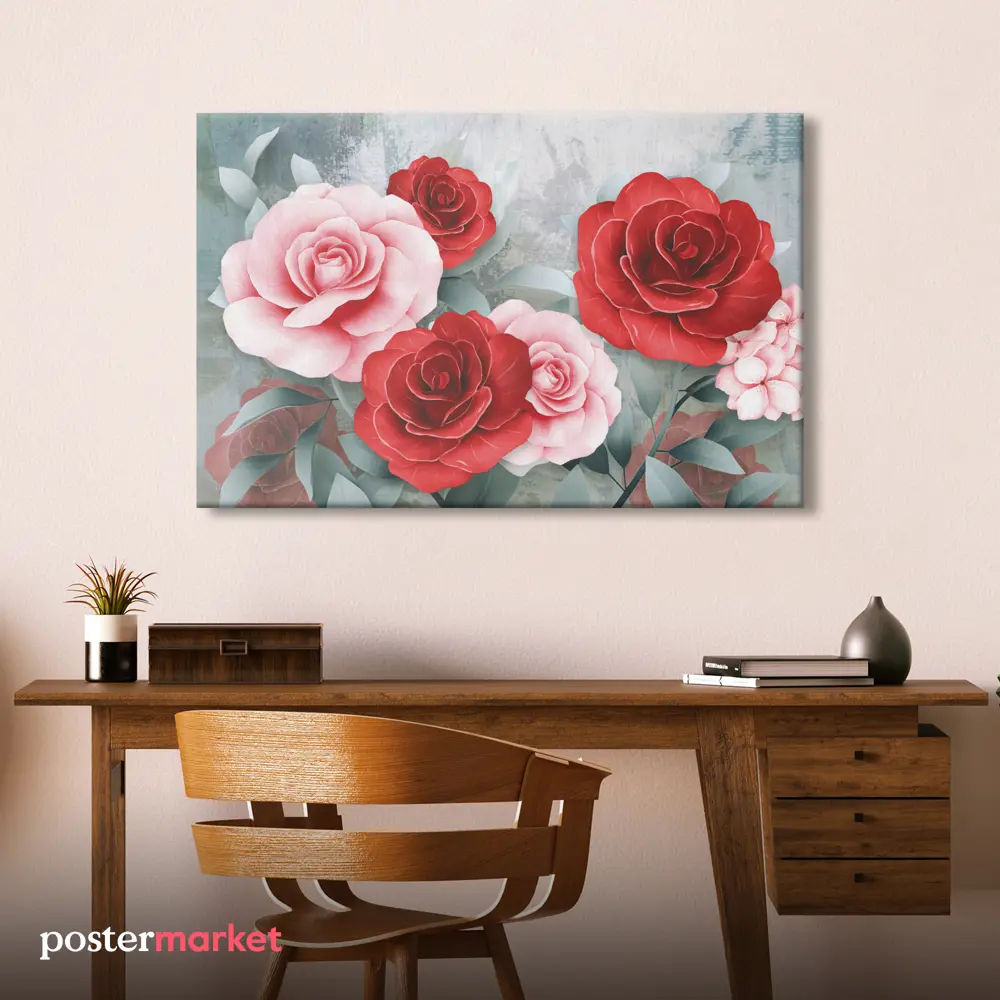 Фото 2 Картина без рамки Postermarket Розы 60x90 см