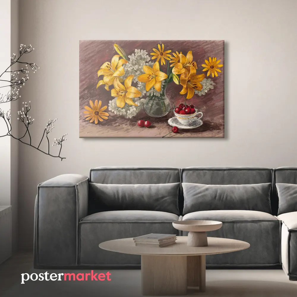 Фото 4 Картина без рамки Postermarket Желтые лилиии 60x90 см