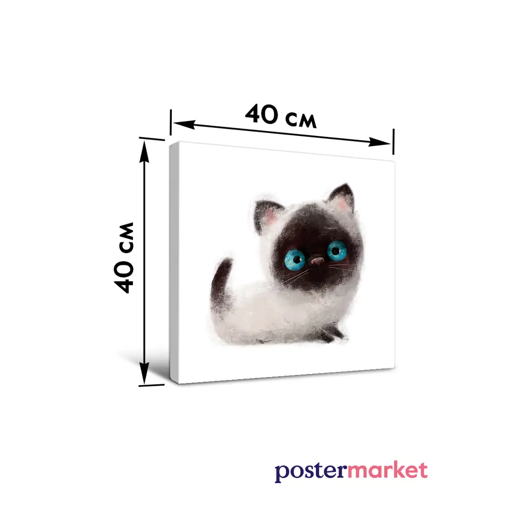 Фото 7 Картина без рамки Postermarket Котенок 40x40 см Фото 7 Картина без рамки Postermarket Котенок 40x40 см