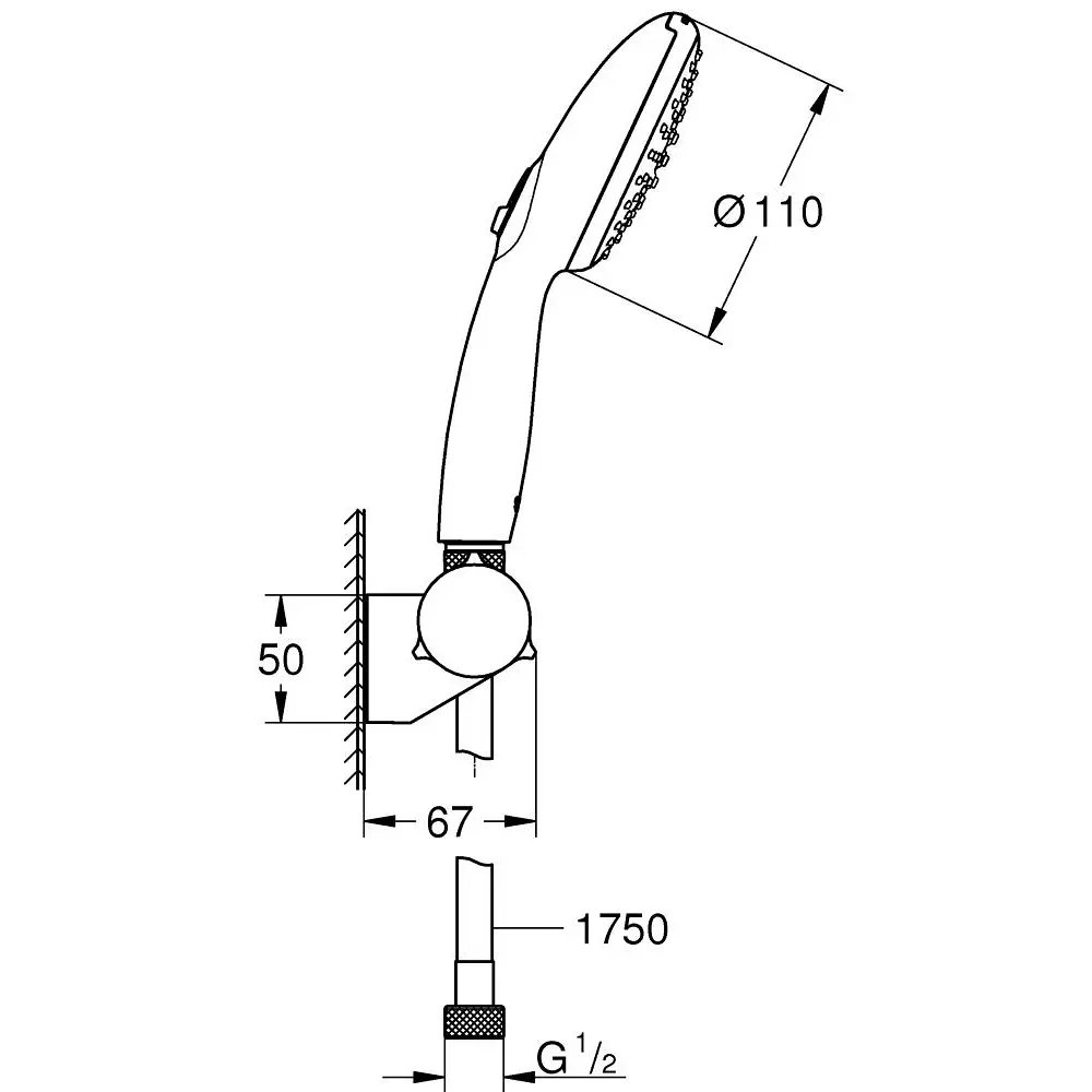 Фото 4 Душевой набор GROHE Tempesta 110 Rain 2760130E Jet 2 режима струи цвет хром
