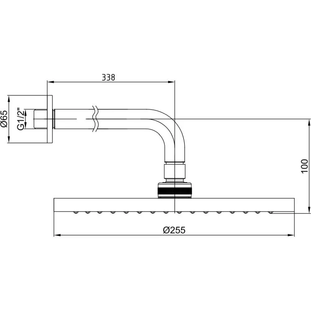 Фото 2 Лейка для верхнего душа E.c.a 00000089393 круг цвет черный
