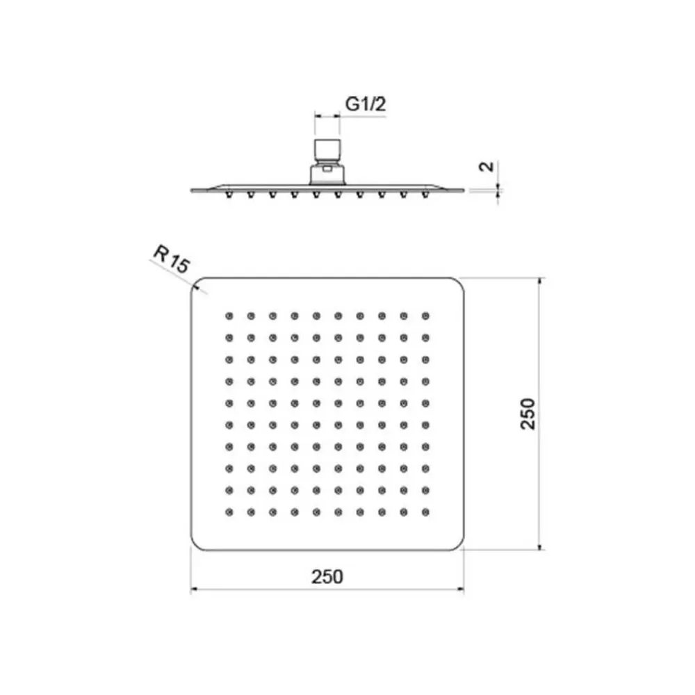 Фото 7 Лейка для верхнего душа Aquatek 00000135349 квадрат цвет черный