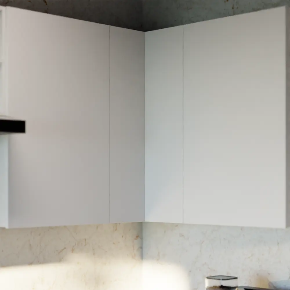 Фото Угловой навесной шкаф Бостон 60x95x34 см фасад белый ЛДСП каркас белый ЛДСП Vivo Trade