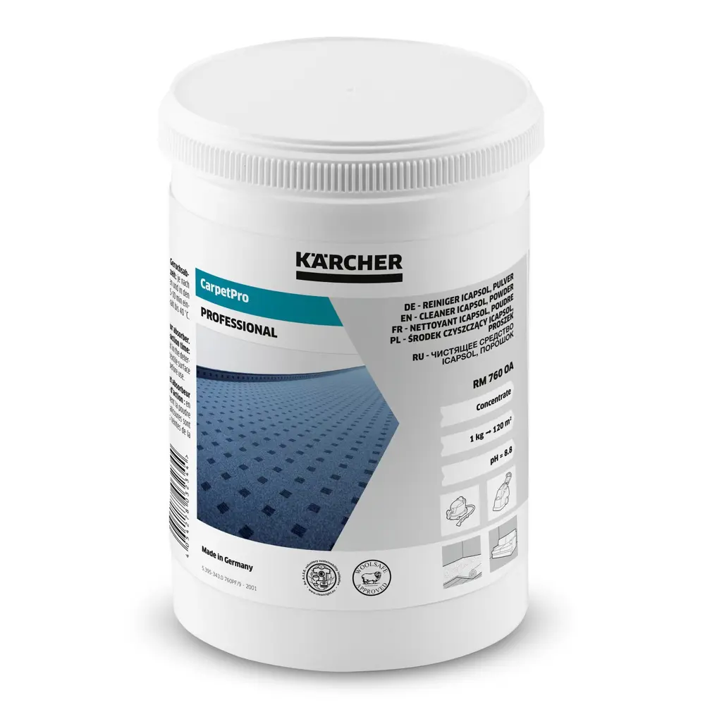 Фото Средство для чистки ковров Karcher RM 760 CarpetPro iCapsol 6.295-849.0 0.80 л Фото Средство для чистки ковров Karcher RM 760 CarpetPro iCapsol 6.295-849.0 0.80 л