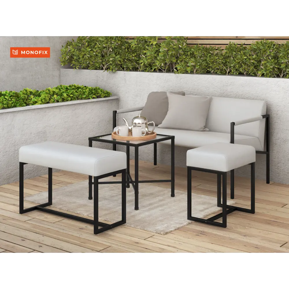 Фото 6 Пуф Monofix Юнта 40x68 см цвет белый Фото 6 Пуф Monofix Юнта 40x68 см цвет белый