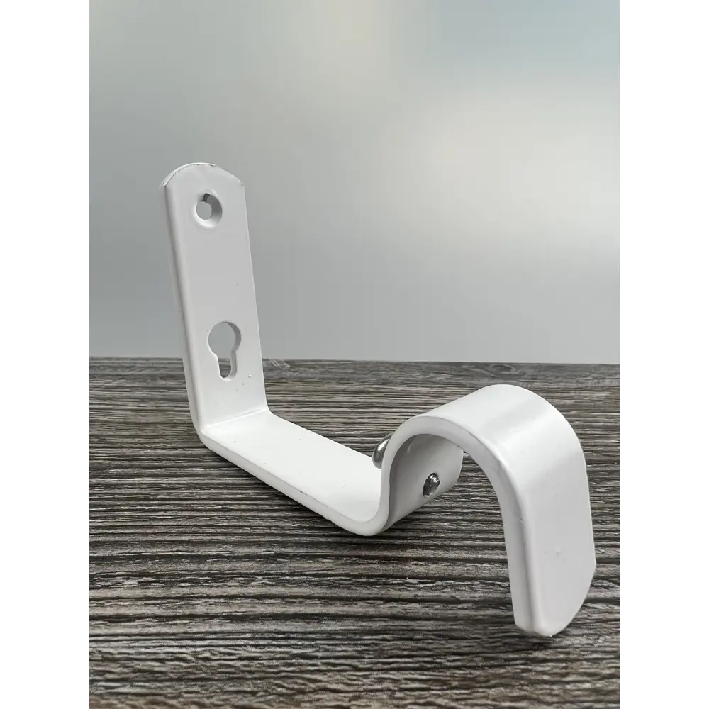 Фото Кронштейн для карниза D20 однорядный 8 см белый Фото Кронштейн для карниза D20 однорядный 8 см белый