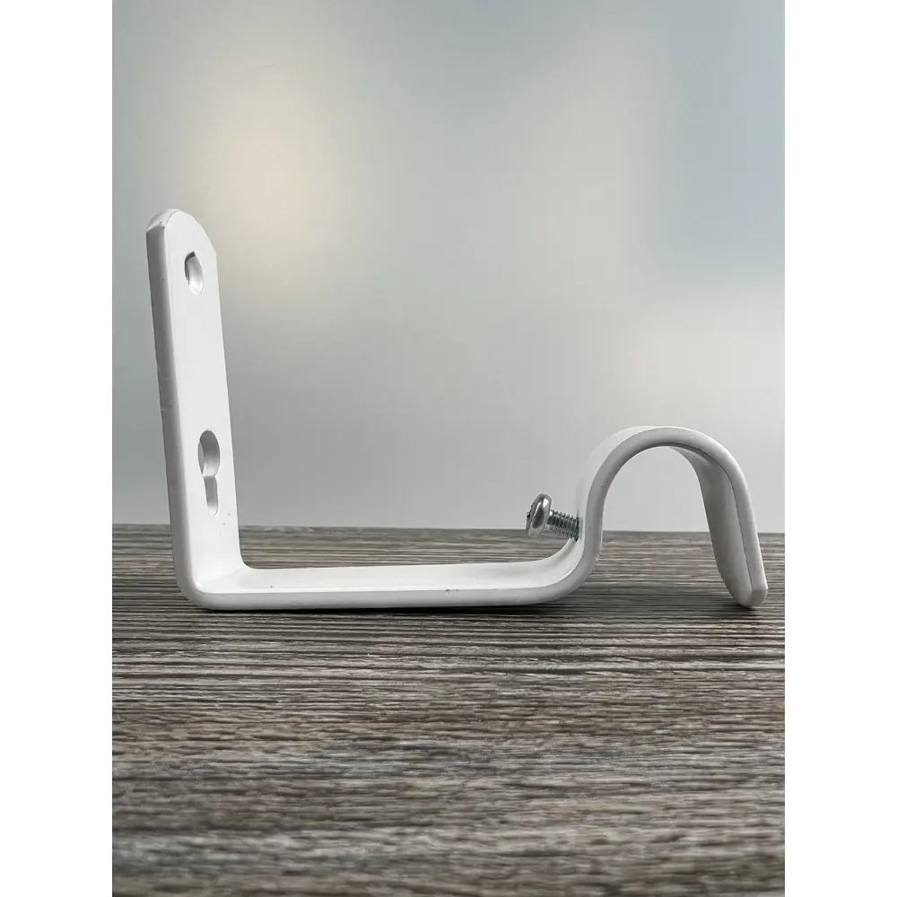 Фото 2 Кронштейн для карниза D20 однорядный 8 см белый Фото 2 Кронштейн для карниза D20 однорядный 8 см белый