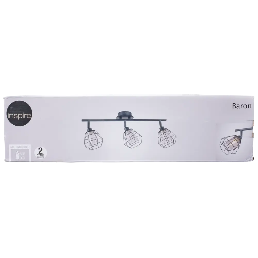 Фото 5 Спот поворотный Inspire Baron 3 лампы 9 м² цвет чёрный Фото 5 Спот поворотный Inspire Baron 3 лампы 9 м² цвет чёрный