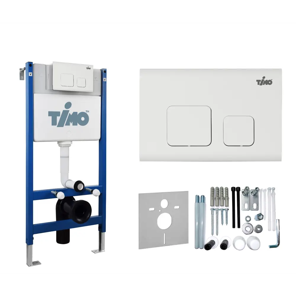 Фото Комплект инсталляция с унитазом Timo TWC-01+FP-002W+TK-303 цвет белый Фото Комплект инсталляция с унитазом Timo TWC-01+FP-002W+TK-303 цвет белый