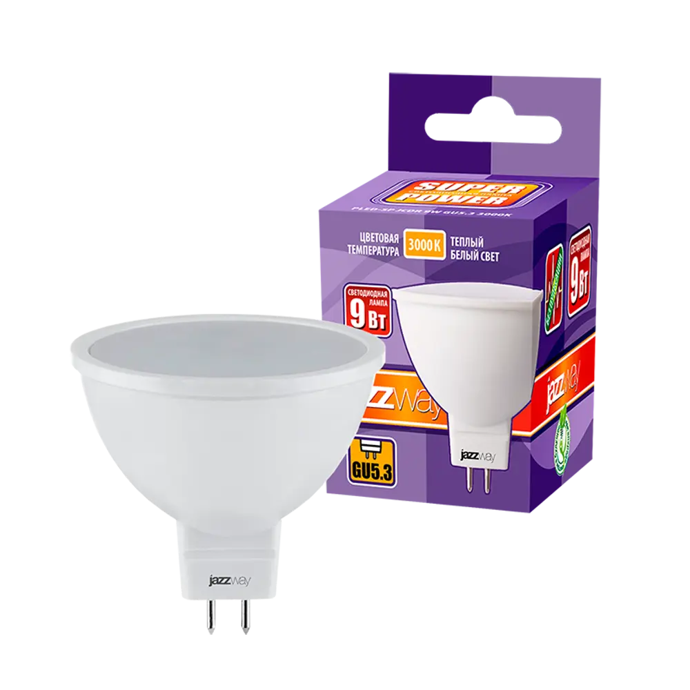 Фото 3 Лампа светодиодная Jazzway 2859754A Pled Power GU5.3 220 В 9 Вт таблетка матовая 720 Лм теплый белый свет Фото 3 Лампа светодиодная Jazzway 2859754A Pled Power GU5.3 220 В 9 Вт таблетка матовая 720 Лм теплый белый свет
