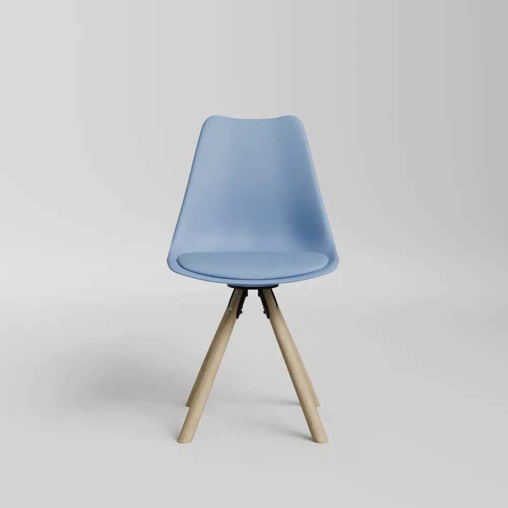 Фото 4 Набор стульев 2 шт Hesby Haven cadence 45х80х55 см эко кожа цвет бежевый/голубой