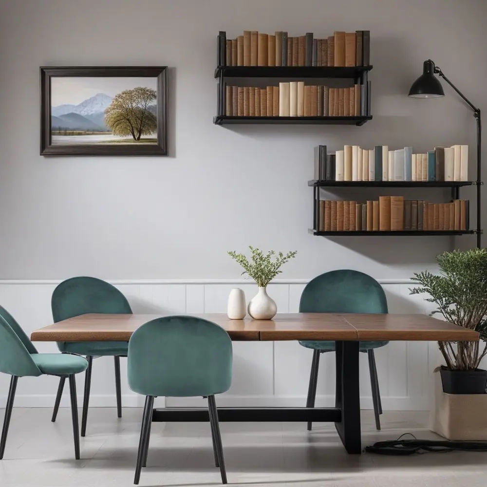 Фото 6 Набор стульев 3 шт Hesby Evoke synchrony 45х78х55 см велюр цвет черный/зеленый Фото 6 Набор стульев 3 шт Hesby Evoke synchrony 45х78х55 см велюр цвет черный/зеленый