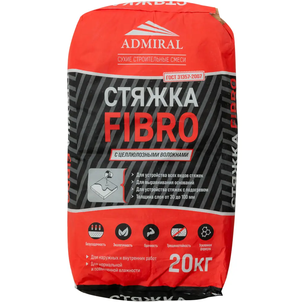 Фото Стяжка пола Fibro Admiral 20 кг Фото Стяжка пола Fibro Admiral 20 кг