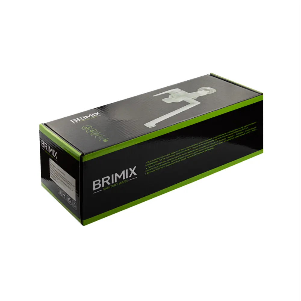 Фото 2 Смеситель для ванны Brimix Смеситель для ванны 5565 однорычажный с душевой лейкой цвет белый Фото 2 Смеситель для ванны Brimix Смеситель для ванны 5565 однорычажный с душевой лейкой цвет белый