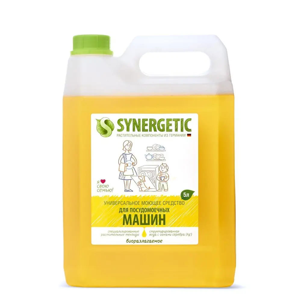 Фото 2 Средство Synergetic концентрированное для посудомоечных машин, 5 л Фото 2 Средство Synergetic концентрированное для посудомоечных машин, 5 л