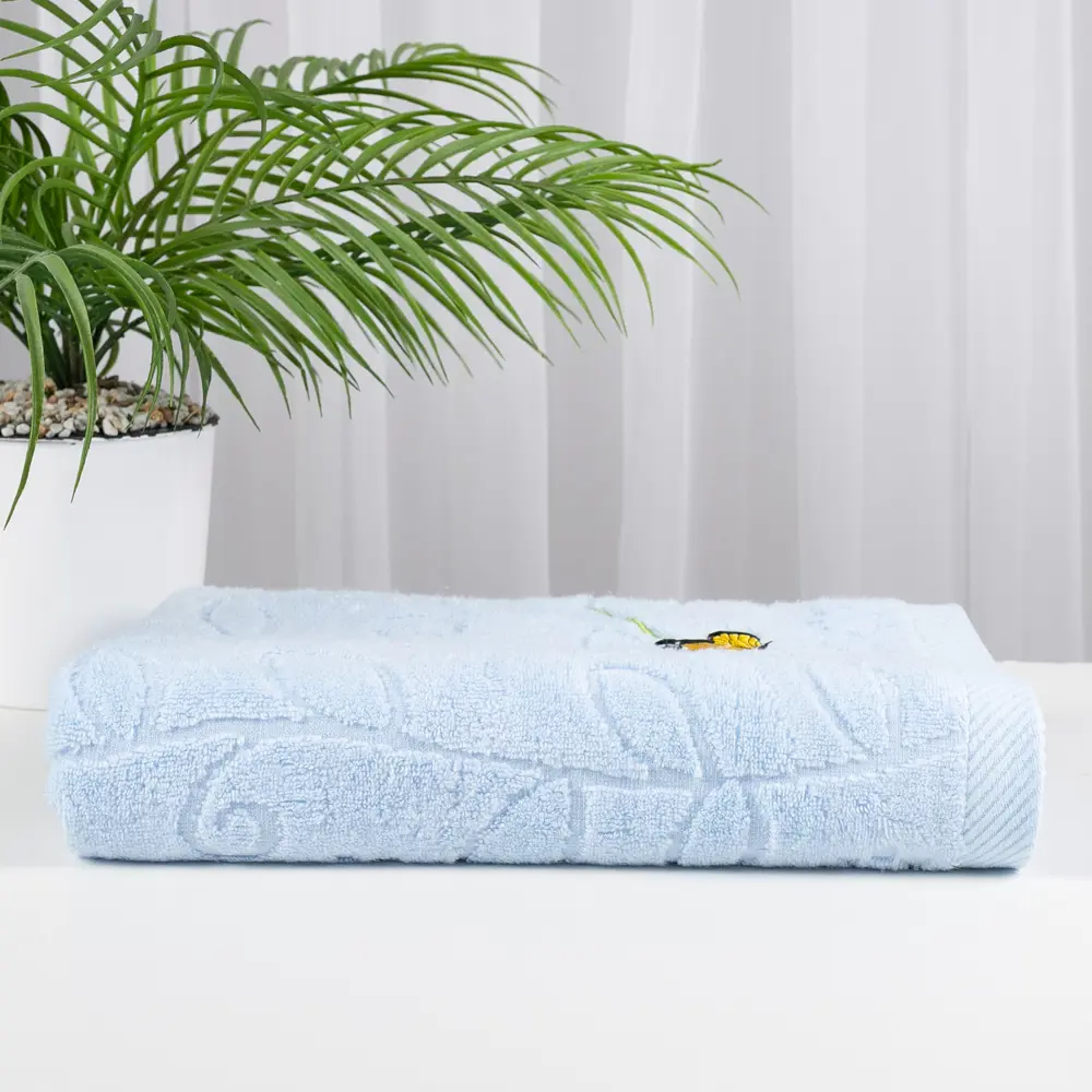 Фото 3 Полотенце WELLNESS АФИНА_3 70 x 140 см хлопок цвет голубой Фото 3 Полотенце WELLNESS АФИНА_3 70 x 140 см хлопок цвет голубой