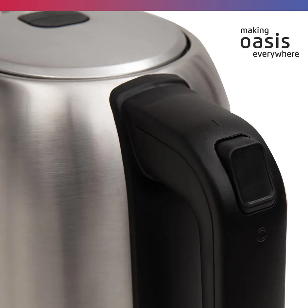 Фото 4 Электрический чайник 1.7 л Making oasis everywhere K-5SWS нержавеющая сталь цвет сталь, черный Фото 4 Электрический чайник 1.7 л Making oasis everywhere K-5SWS нержавеющая сталь цвет сталь, черный
