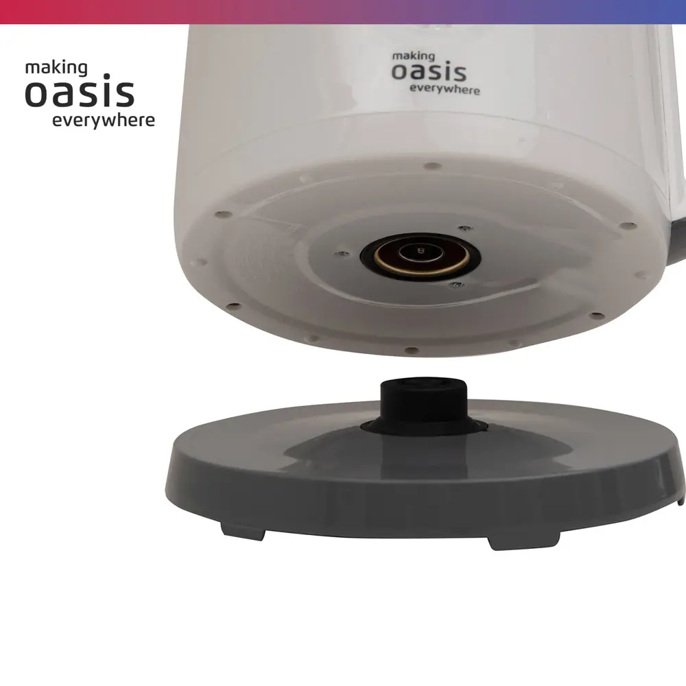Фото 5 Электрический чайник 1.7 л Making oasis everywhere K-6SPW нержавеющая сталь цвет белый, серый