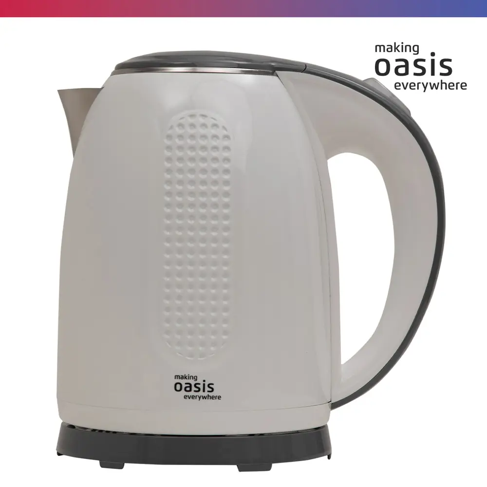 Фото Электрический чайник 1.7 л Making oasis everywhere K-6SPW нержавеющая сталь цвет белый, серый